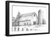 Black & White Barn Study I-Ethan Harper-Framed Art Print