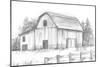 Black & White Barn Study II-Ethan Harper-Mounted Premium Giclee Print