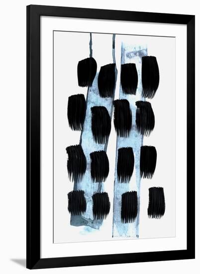 Black White Blue-Iris Lehnhardt-Framed Art Print