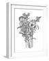 Black & White Bouquet II-Emma Scarvey-Framed Art Print