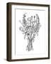 Black & White Bouquet III-Emma Scarvey-Framed Art Print