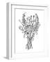 Black & White Bouquet III-Emma Scarvey-Framed Art Print