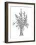 Black & White Bouquet IV-Emma Scarvey-Framed Art Print