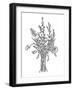 Black & White Bouquet IV-Emma Scarvey-Framed Art Print