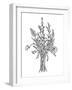 Black & White Bouquet IV-Emma Scarvey-Framed Art Print