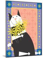 Black & White Cat-Artistan-Mounted Art Print