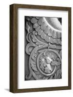 Black & White Fountain Detail II-Laura DeNardo-Framed Photographic Print