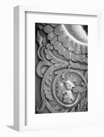 Black & White Fountain Detail II-Laura DeNardo-Framed Photographic Print