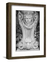 Black & White Fountain Detail III-Laura DeNardo-Framed Photographic Print