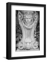 Black & White Fountain Detail III-Laura DeNardo-Framed Photographic Print