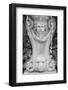 Black & White Fountain Detail III-Laura DeNardo-Framed Photographic Print