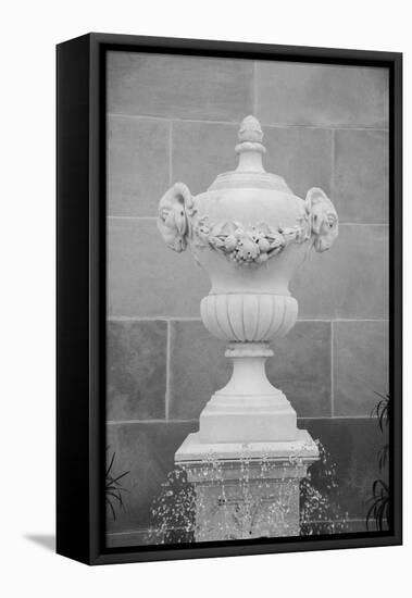 Black & White Fountains III-Laura DeNardo-Framed Stretched Canvas