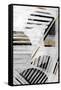 Black White Gold I-null-Framed Stretched Canvas