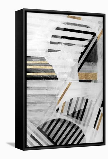 Black White Gold I-null-Framed Stretched Canvas