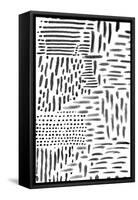 Black & White Marking 1-null-Framed Stretched Canvas