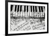 Black & White Piano Keys-Dan Meneely-Framed Art Print