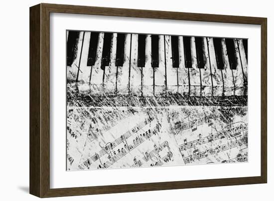 Black & White Piano Keys-Dan Meneely-Framed Art Print