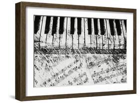 Black & White Piano Keys-Dan Meneely-Framed Art Print