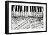 Black & White Piano Keys-Dan Meneely-Framed Art Print