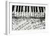 Black & White Piano Keys-Dan Meneely-Framed Art Print