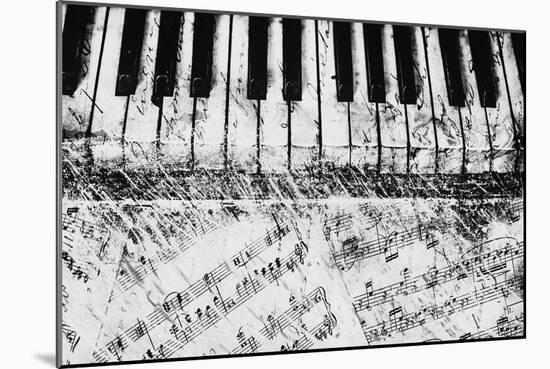 Black & White Piano Keys-Dan Meneely-Mounted Art Print