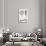 Black & White Protea on Linen I-Vision Studio-Art Print displayed on a wall
