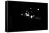 black / white recording, Bokeh-Benjamin Engler-Framed Stretched Canvas