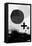 Black White Scandi Abstract-Urban Epiphany-Framed Stretched Canvas