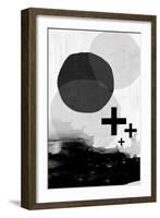 Black White Scandi Abstract-Urban Epiphany-Framed Art Print
