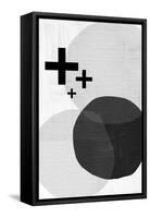 Black White Scandi Modern-Urban Epiphany-Framed Stretched Canvas