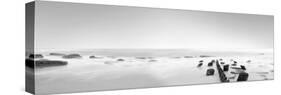 Black & White Water Panel III-James McLoughlin-Stretched Canvas