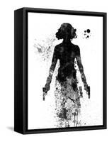 Black Widow Watercolor-Jack Hunter-Framed Stretched Canvas