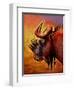 Black Wildebeast, 2021 (digital)-Scott J. Davis-Framed Giclee Print