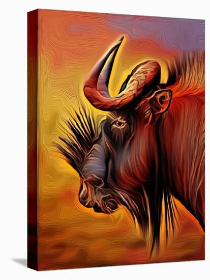 Black Wildebeast, 2021 (digital)-Scott J. Davis-Stretched Canvas