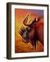 Black Wildebeast, 2021 (digital)-Scott J. Davis-Framed Giclee Print