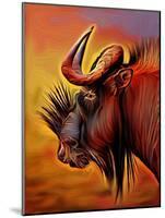 Black Wildebeast, 2021 (digital)-Scott J. Davis-Mounted Giclee Print