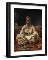 BLACK Woman, 1875-1876 (Oil on Canvas)-Ilya Efimovich Repin-Framed Giclee Print