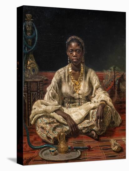 BLACK Woman, 1875-1876 (Oil on Canvas)-Ilya Efimovich Repin-Stretched Canvas