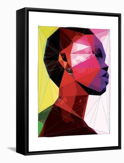 Black Woman 1-Enrico Varrasso-Framed Stretched Canvas