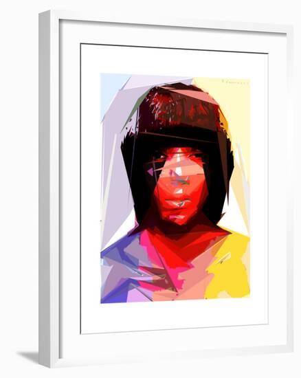 Black Woman 2-Enrico Varrasso-Framed Art Print