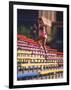 Black Woman Running Up Stairs-null-Framed Photographic Print