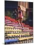 Black Woman Running Up Stairs-null-Mounted Photographic Print