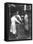 Black Women Laborers Weighing Wire Coils and Recording Weights to Establish Wage Rates, in Factory-F^p^ Burke-Framed Stretched Canvas