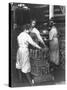 Black Women Laborers Weighing Wire Coils and Recording Weights to Establish Wage Rates, in Factory-F^p^ Burke-Stretched Canvas