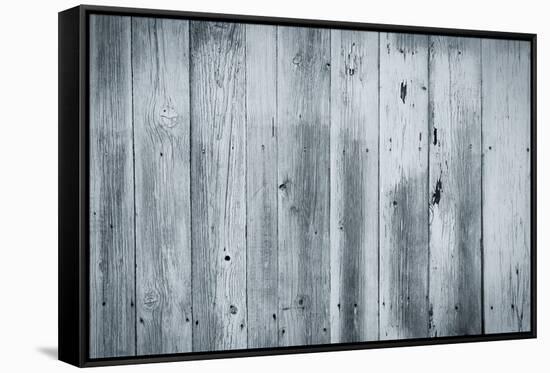 Black Wood Background-rtsubin-Framed Stretched Canvas