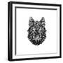 Black Woolf Head Mesh-NaxArt-Framed Premium Giclee Print