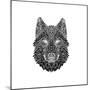 Black Woolf Head Mesh-NaxArt-Mounted Premium Giclee Print