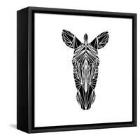 Black Zebra-Lisa Kroll-Framed Stretched Canvas