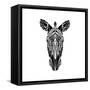 Black Zebra-Lisa Kroll-Framed Stretched Canvas