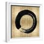 Black Zen Circle on Gold I-Ellie Roberts-Framed Art Print